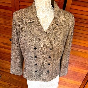 Snakeskin blazer, size 14, vintage